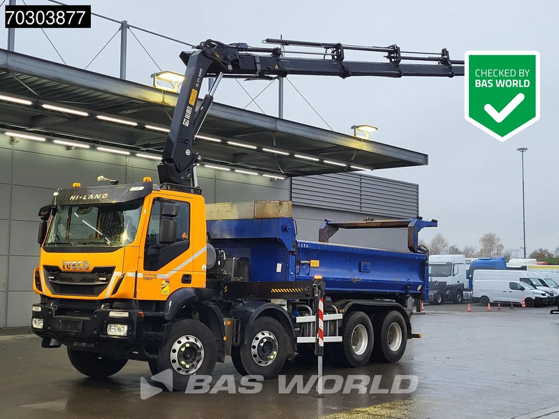 Iveco Trakker 450 8X4 HIAB 211 EP-4 Hiduo Kran Crane Big-Axle 2-Side Tipper Euro 6 - Tipper, Crane truck: picture 1 Iveco Trakker 450 8X4 HIAB 211 EP-4 Hiduo Kran Crane Big-Axle 2-Side Tipper Euro 6 - Tipper, Crane truck: picture 1