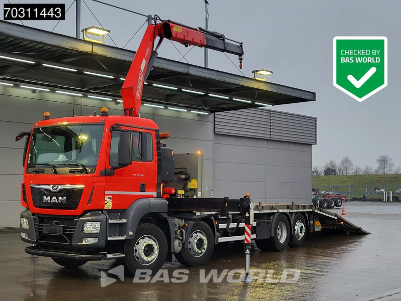 MAN TGS 35.360 8X2 Fassi F235A.0.22 Kran Crane Machine transporter Hydraulic ramp Lift-Asche Euro 6 - Dropside/ Flatbed truck, Crane truck: picture 1 MAN TGS 35.360 8X2 Fassi F235A.0.22 Kran Crane Machine transporter Hydraulic ramp Lift-Asche Euro 6 - Dropside/ Flatbed truck, Crane truck: picture 1