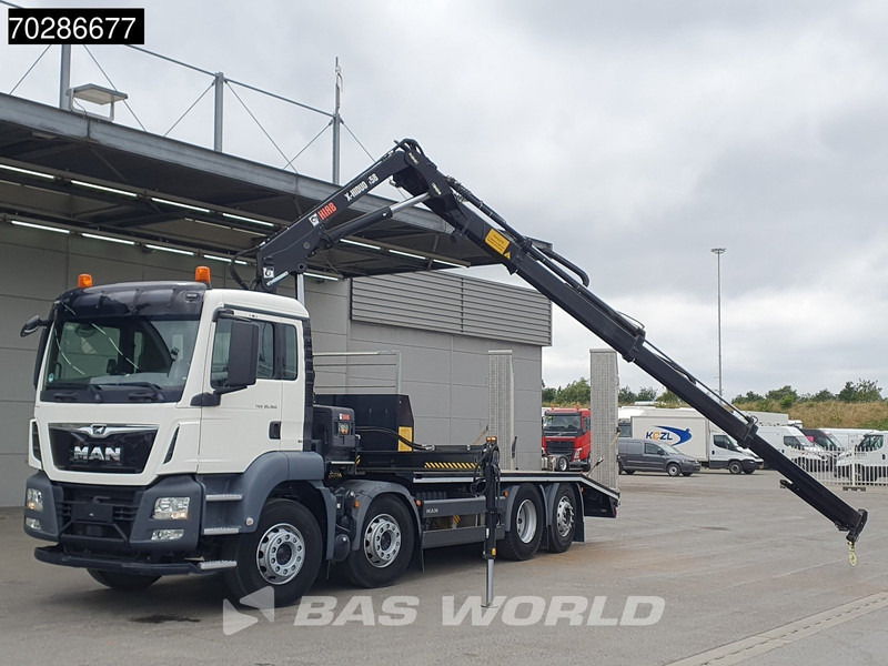 MAN TGS 35.360 8X2 HIAB X-Hiduo 158 BS-3 Crane Lift+lenkasche Machine transporter Euro 6 - Autotransporter truck, Crane truck: picture 5 MAN TGS 35.360 8X2 HIAB X-Hiduo 158 BS-3 Crane Lift+lenkasche Machine transporter Euro 6 - Autotransporter truck, Crane truck: picture 5