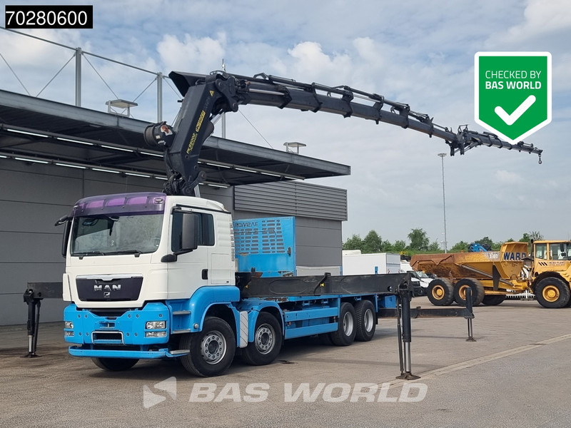 MAN TGS 35.440 8X4 Palfinger PK85002 7+6 Jib Winch Retarder - Dropside/ Flatbed truck, Crane truck: picture 1 MAN TGS 35.440 8X4 Palfinger PK85002 7+6 Jib Winch Retarder - Dropside/ Flatbed truck, Crane truck: picture 1