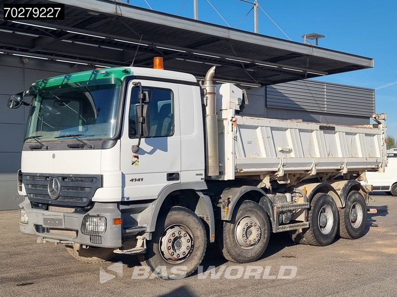 Tipper Mercedes-Benz Actros 4141 8X4 12m3 Meiller 2-way tipper steelsuspension Euro 4: picture 10