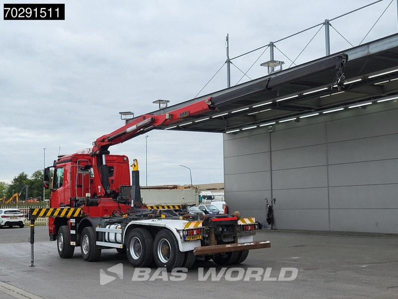Hook lift truck, Crane truck Mercedes-Benz Arocs 4145 8X4 NL-Truck HMF RCL 5300 Crane Hyva 26-51-S Hooklift Steelsuspension Big-Axle Automatic Euro 6: picture 7