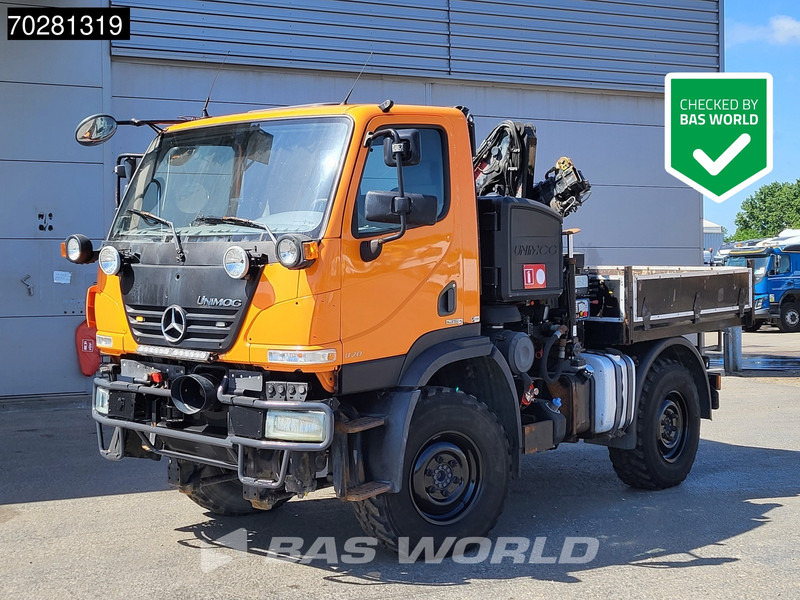 Dropside/ Flatbed truck, Crane truck Mercedes-Benz U20 4X4 Hiab 022D-3 HIDUO Kran Crane Hydraulic Euro 5: picture 8