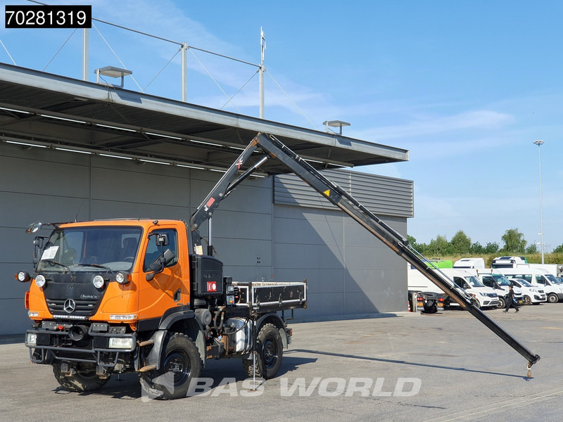 Dropside/ Flatbed truck, Crane truck Mercedes-Benz U20 4X4 Hiab 022D-3 HIDUO Kran Crane Hydraulic Euro 5: picture 5