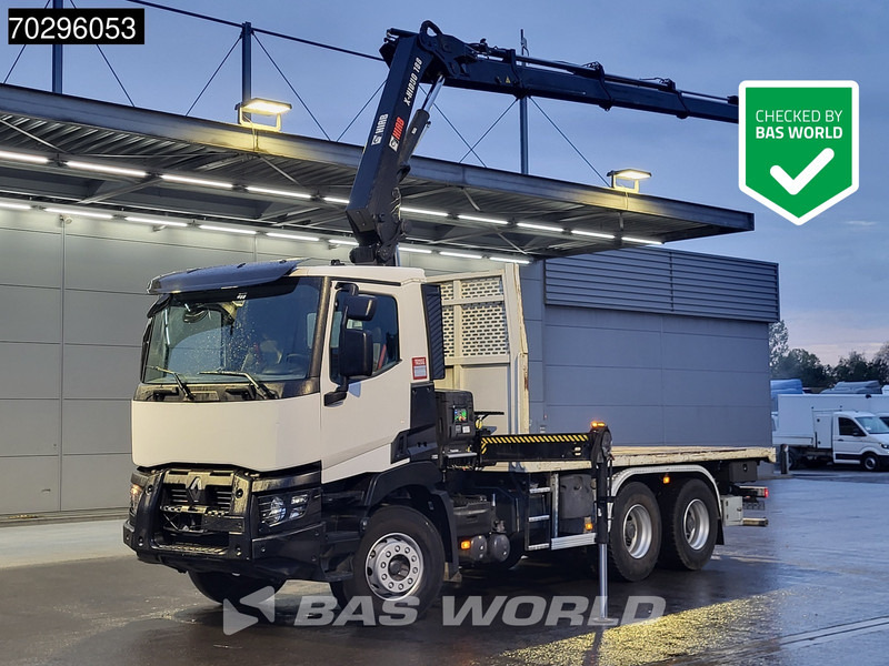 Renault C 430 6X4 HIAB 188 ES-3 X-HIDUO Crane Retarder Steelsuspension Big-Axle Euro 6 - Dropside/ Flatbed truck, Crane truck: picture 1 Renault C 430 6X4 HIAB 188 ES-3 X-HIDUO Crane Retarder Steelsuspension Big-Axle Euro 6 - Dropside/ Flatbed truck, Crane truck: picture 1