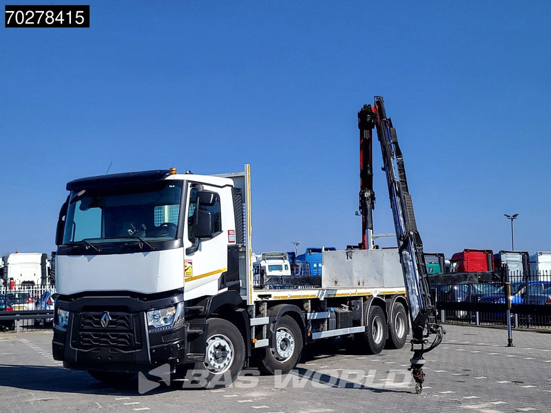 Renault C 430 8X4 Palfinger 22002 EH kran Crane Big-Axle steel suspension Euro 6 - Dropside/ Flatbed truck, Crane truck: picture 5 Renault C 430 8X4 Palfinger 22002 EH kran Crane Big-Axle steel suspension Euro 6 - Dropside/ Flatbed truck, Crane truck: picture 5