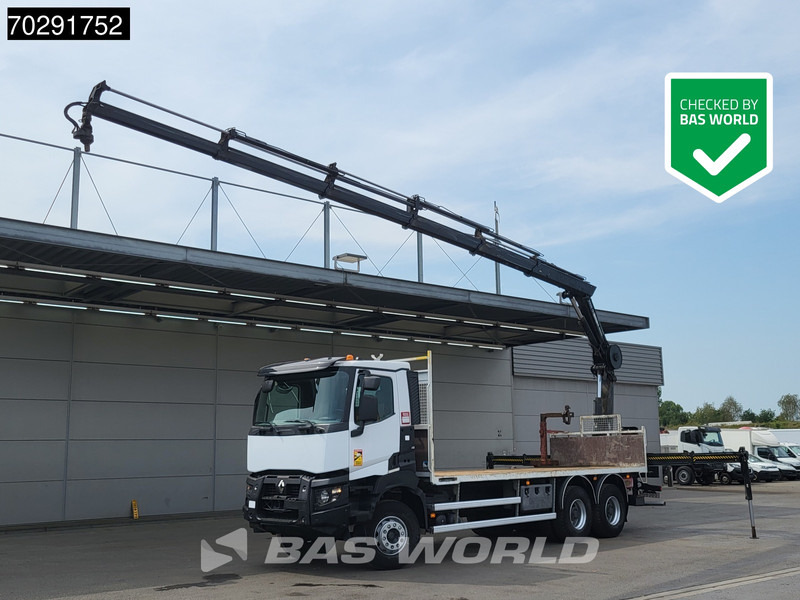 Renault K 380 6X4 HIAB X-HIDUO 188 E-5 Crane Steelsuspension Big-Axle Automatic Euro 6 - Dropside/ Flatbed truck, Crane truck: picture 1 Renault K 380 6X4 HIAB X-HIDUO 188 E-5 Crane Steelsuspension Big-Axle Automatic Euro 6 - Dropside/ Flatbed truck, Crane truck: picture 1