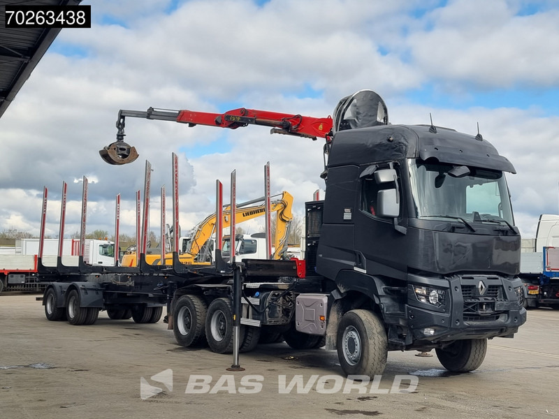 Renault K 520 6X6 Holz Kran Palfinger Q180Z96 6x6 Big-Axle Steelsuspension - Logging truck, Crane truck: picture 2 Renault K 520 6X6 Holz Kran Palfinger Q180Z96 6x6 Big-Axle Steelsuspension - Logging truck, Crane truck: picture 2