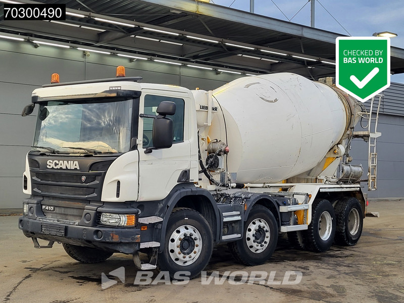 Scania P410 8X4 9m3 Liebherr HTM 904 FL mixer Steelsuspension Automatic Euro 6 - Concrete mixer truck: picture 1 Scania P410 8X4 9m3 Liebherr HTM 904 FL mixer Steelsuspension Automatic Euro 6 - Concrete mixer truck: picture 1