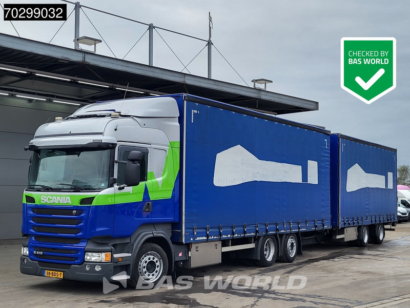 Scania R410 R 6X2 NL-Combi Curtainsides Lift+steering axle Automatic Euro 6 - Curtainsider truck: picture 1 Scania R410 R 6X2 NL-Combi Curtainsides Lift+steering axle Automatic Euro 6 - Curtainsider truck: picture 1