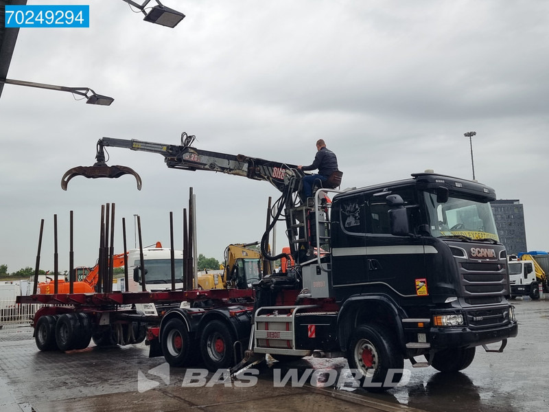 Scania R580 6X4 Holz Kran Diebolt D28 Full-Steell Extentable Trailer - Logging truck, Crane truck: picture 2 Scania R580 6X4 Holz Kran Diebolt D28 Full-Steell Extentable Trailer - Logging truck, Crane truck: picture 2