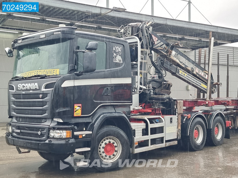 Scania R580 6X4 Holz Kran Diebolt D28 Full-Steell Extentable Trailer - Logging truck, Crane truck: picture 5 Scania R580 6X4 Holz Kran Diebolt D28 Full-Steell Extentable Trailer - Logging truck, Crane truck: picture 5