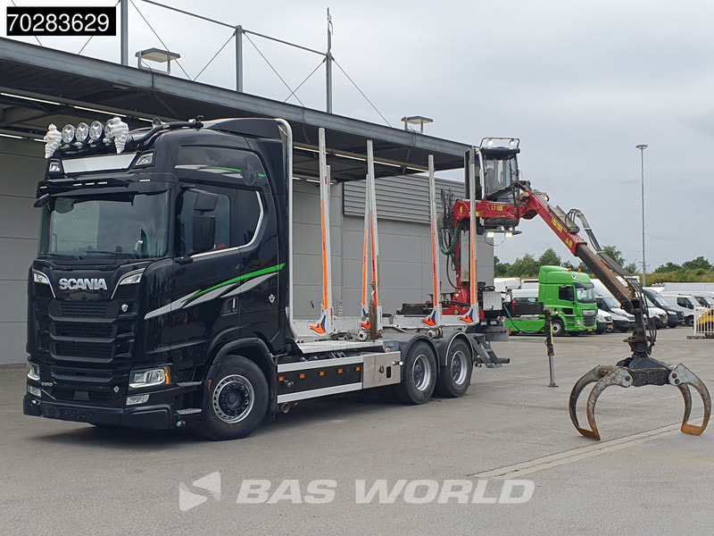 Scania S650 S 6X4 Tajfun LIV100K Kran Holztransport Retarder 3-Pedals Euro 6 - Logging truck, Crane truck: picture 1 Scania S650 S 6X4 Tajfun LIV100K Kran Holztransport Retarder 3-Pedals Euro 6 - Logging truck, Crane truck: picture 1