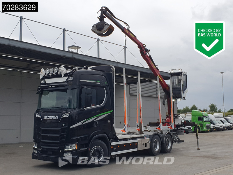 Scania S650 S 6X4 Tajfun LIV100K Kran Holztransport Retarder 3-Pedals Euro 6 - Logging truck, Crane truck: picture 1 Scania S650 S 6X4 Tajfun LIV100K Kran Holztransport Retarder 3-Pedals Euro 6 - Logging truck, Crane truck: picture 1