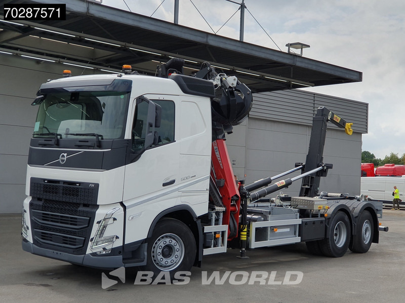 New Hook lift truck, Crane truck Volvo FH 500 6X2 Penz Crane 15Z9.50R HYVA 20-57-S Hooklift Lift+steering Automatic Euro 6: picture 12