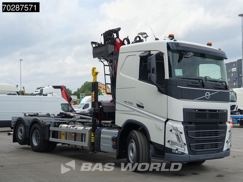 New Hook lift truck, Crane truck Volvo FH 500 6X2 Penz Crane 15Z9.50R HYVA 20-57-S Hooklift Lift+steering Automatic Euro 6: picture 16