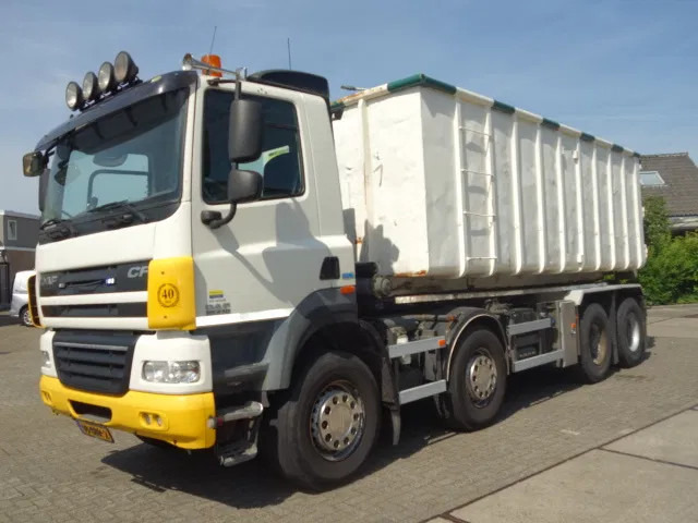 DAF CF 410 8X4 NCH CONTAINER SYSTEEM 32 TON 90 graden silo containers,25 CUB CONTAINER - Cable system truck: picture 1 DAF CF 410 8X4 NCH CONTAINER SYSTEEM 32 TON 90 graden silo containers,25 CUB CONTAINER - Cable system truck: picture 1