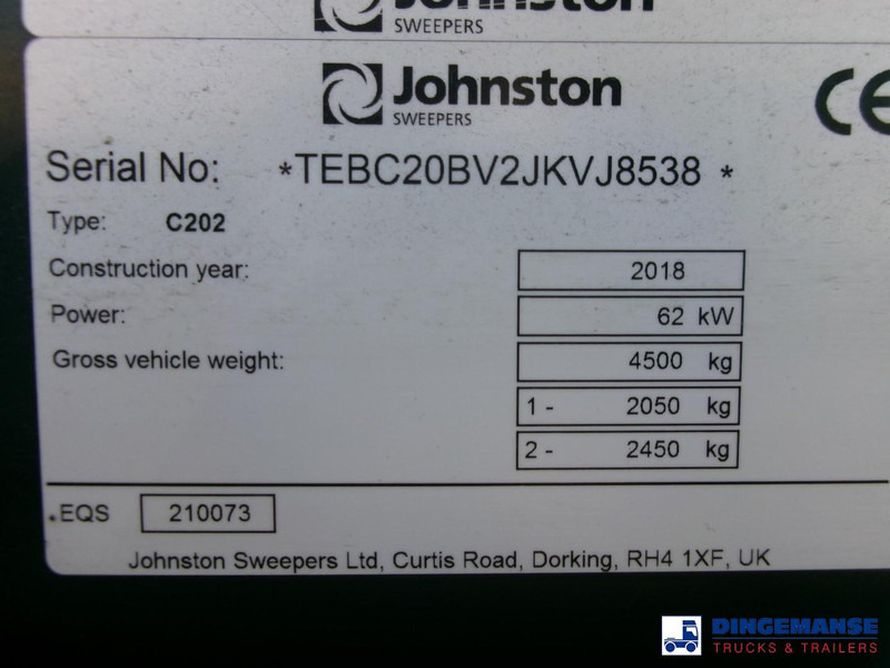 Road sweeper Johnston C202 compact street sweeper: picture 14 Road sweeper Johnston C202 compact street sweeper: picture 14