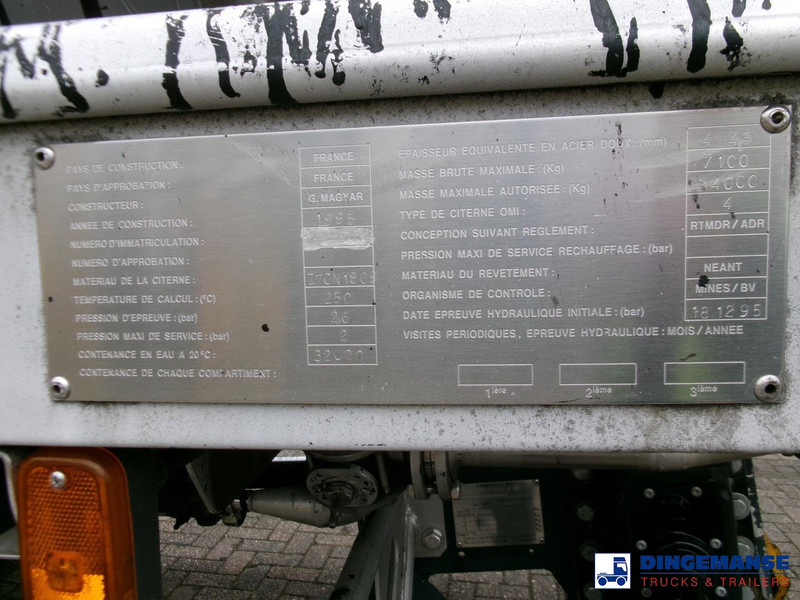 Tank semi-trailer Magyar Bitumen tank inox 32 m3 / 1 comp: picture 20