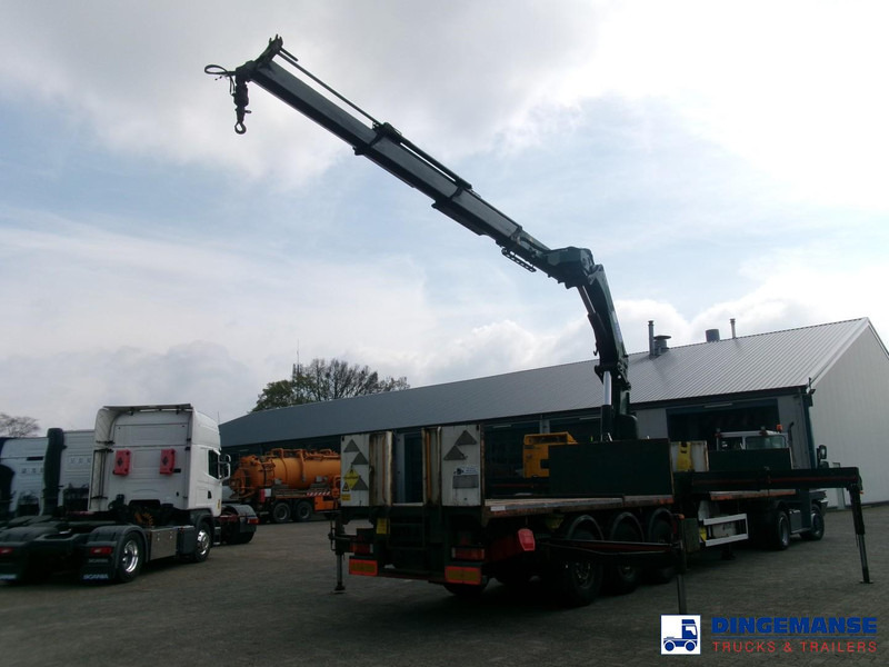 Massey Platform trailer + HMF 4720 K3 crane - Dropside/ Flatbed semi-trailer: picture 4 Massey Platform trailer + HMF 4720 K3 crane - Dropside/ Flatbed semi-trailer: picture 4