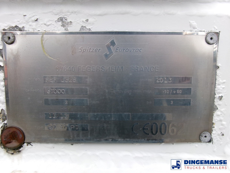 Tank semi-trailer SPITZER Powder tank alu 37 m3 / 1 comp: picture 11