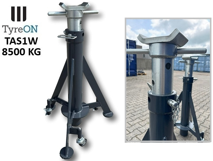 TAS1W8.5T  axle support 900-1500 mm mobile - 3 suspended castors wheels - Integrated coil spring - Warehouse equipment: picture 3 TAS1W8.5T  axle support 900-1500 mm mobile - 3 suspended castors wheels - Integrated coil spring - Warehouse equipment: picture 3
