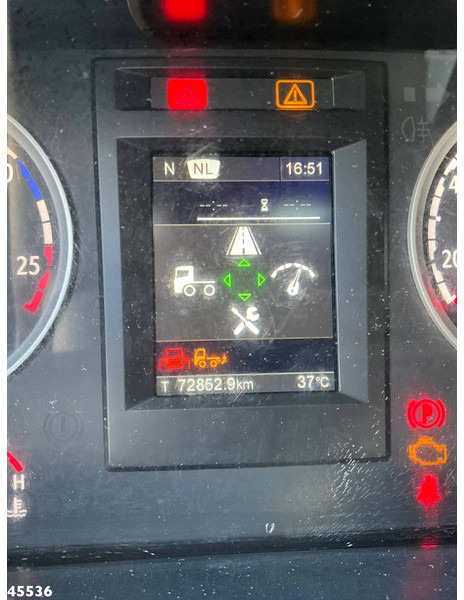 Tipper, Crane truck Scania P 340 Euro 6 CNG HMF 25 Tonmeter laadkraan Just 72.852 km!: picture 20