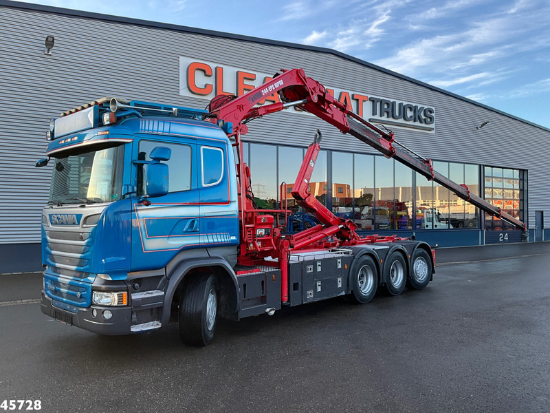 Scania R 580 8x4 Euro 6 Retarder Hiab 24 Tonmeter laadkraan - Hook lift truck, Crane truck: picture 1 Scania R 580 8x4 Euro 6 Retarder Hiab 24 Tonmeter laadkraan - Hook lift truck, Crane truck: picture 1
