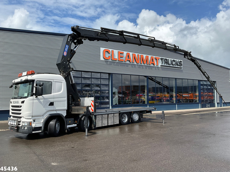 Scania R490 8x2 Euro 6 Retarder HMF 85 Tonmeter laadkraan + Fly-jib - Crane truck: picture 1 Scania R490 8x2 Euro 6 Retarder HMF 85 Tonmeter laadkraan + Fly-jib - Crane truck: picture 1