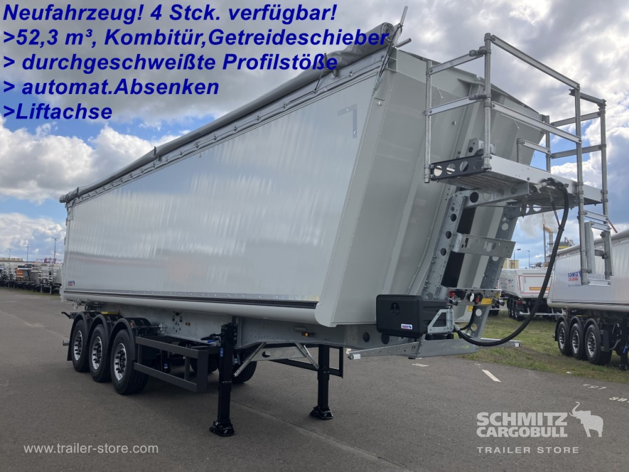 SCHMITZ Auflieger Kipper Alukastenmulde 52m³ - Tipper semi-trailer: picture 1 SCHMITZ Auflieger Kipper Alukastenmulde 52m³ - Tipper semi-trailer: picture 1