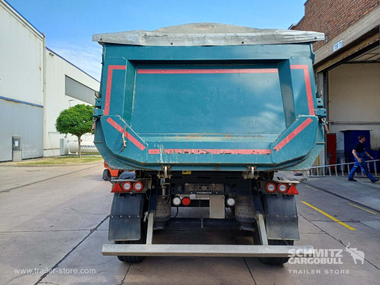 Tipper semi-trailer SCHMITZ Auflieger Kipper Stahlrundmulde 24m³: picture 9