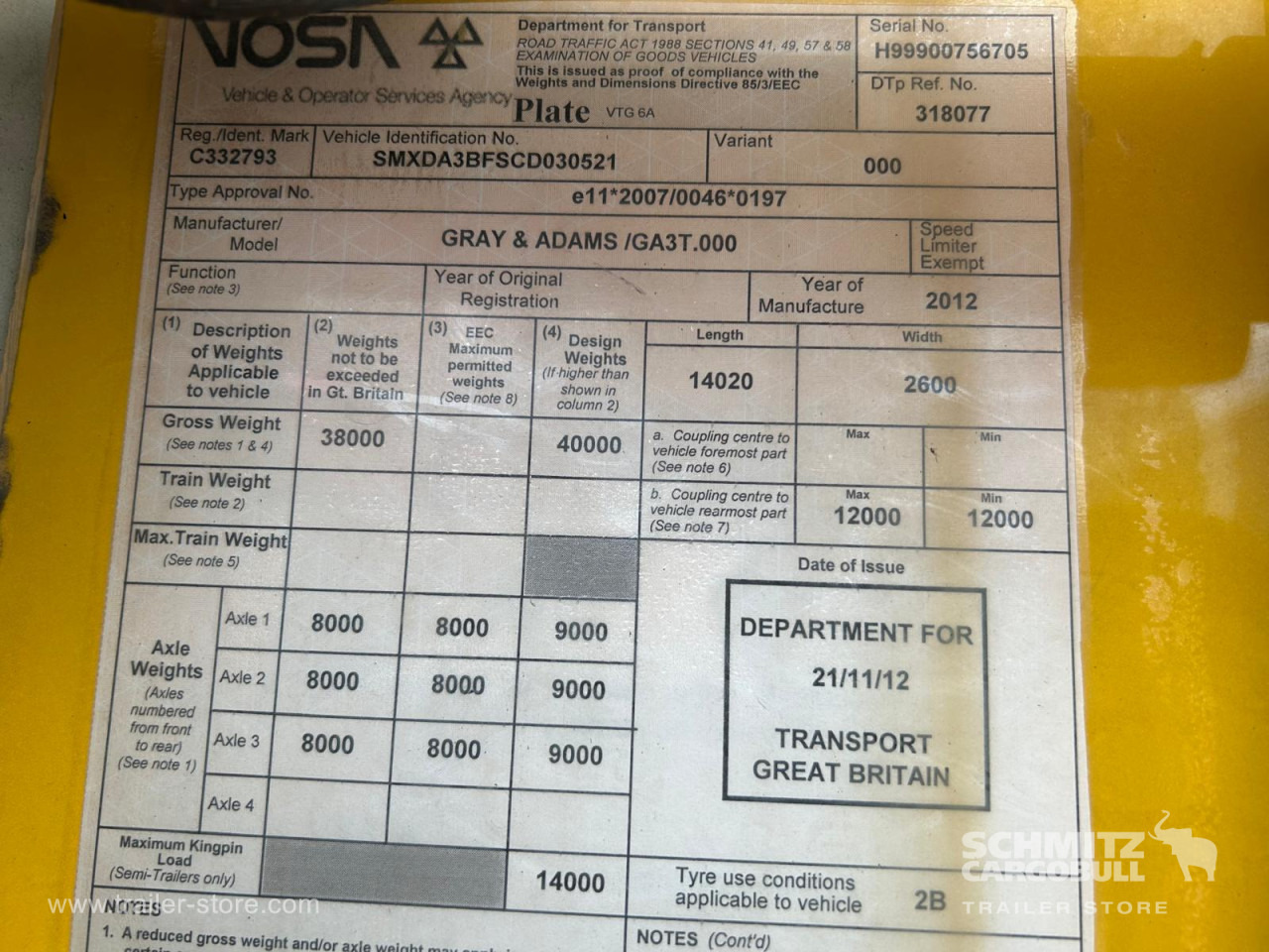 GRAY & ADAMS Dryfreight Standard - Isothermal semi-trailer: picture 5 GRAY & ADAMS Dryfreight Standard - Isothermal semi-trailer: picture 5