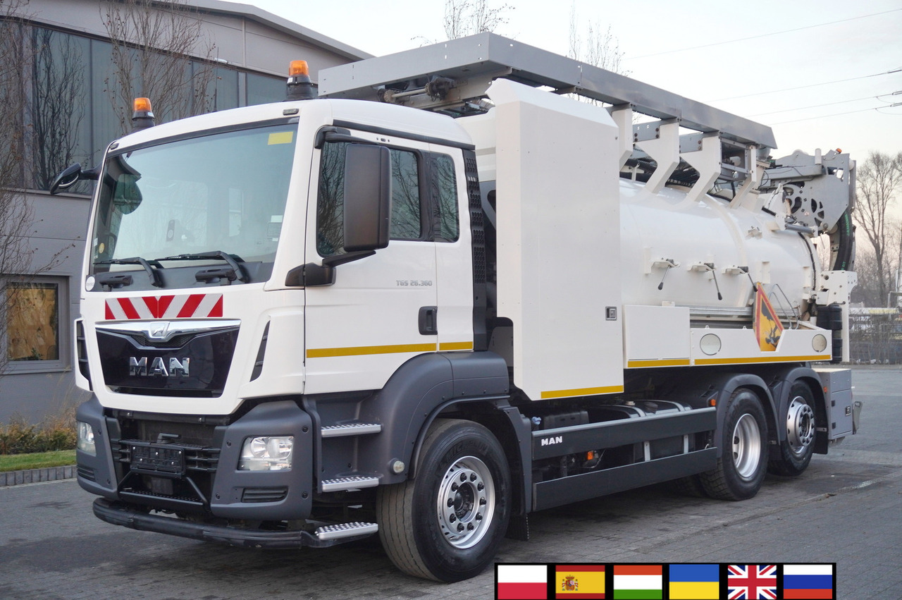 MAN TGM 26.340 E6 / RIVARD sewage cleaner 11.8 m3 / 120 tho. km / steered axle - Vacuum truck: picture 1 MAN TGM 26.340 E6 / RIVARD sewage cleaner 11.8 m3 / 120 tho. km / steered axle - Vacuum truck: picture 1
