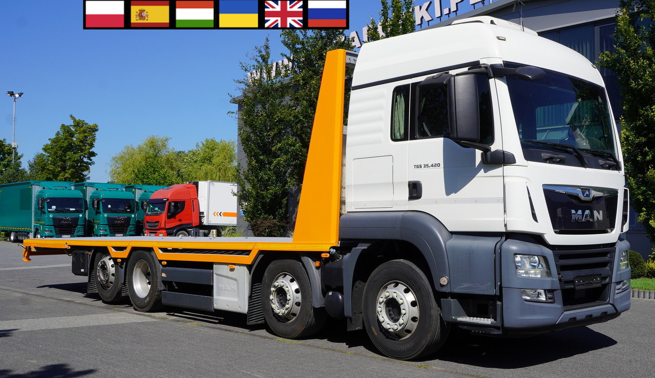 MAN TGS 35.420 8×2 / New tow truck / 3 steered axles / 20 T cap. / Sleeper cab - Autotransporter truck: picture 1 MAN TGS 35.420 8×2 / New tow truck / 3 steered axles / 20 T cap. / Sleeper cab - Autotransporter truck: picture 1