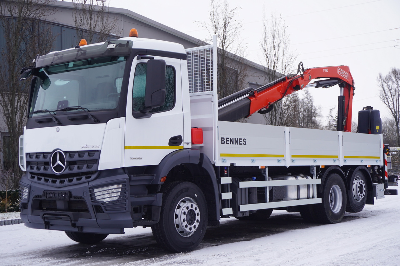 MERCEDES-BENZ Arocs 2536 6x2 E6 / Fassi F195A.0.23 / remote control / rotator / flatbed 16 EPAL - Dropside/ Flatbed truck, Crane truck: picture 2 MERCEDES-BENZ Arocs 2536 6x2 E6 / Fassi F195A.0.23 / remote control / rotator / flatbed 16 EPAL - Dropside/ Flatbed truck, Crane truck: picture 2