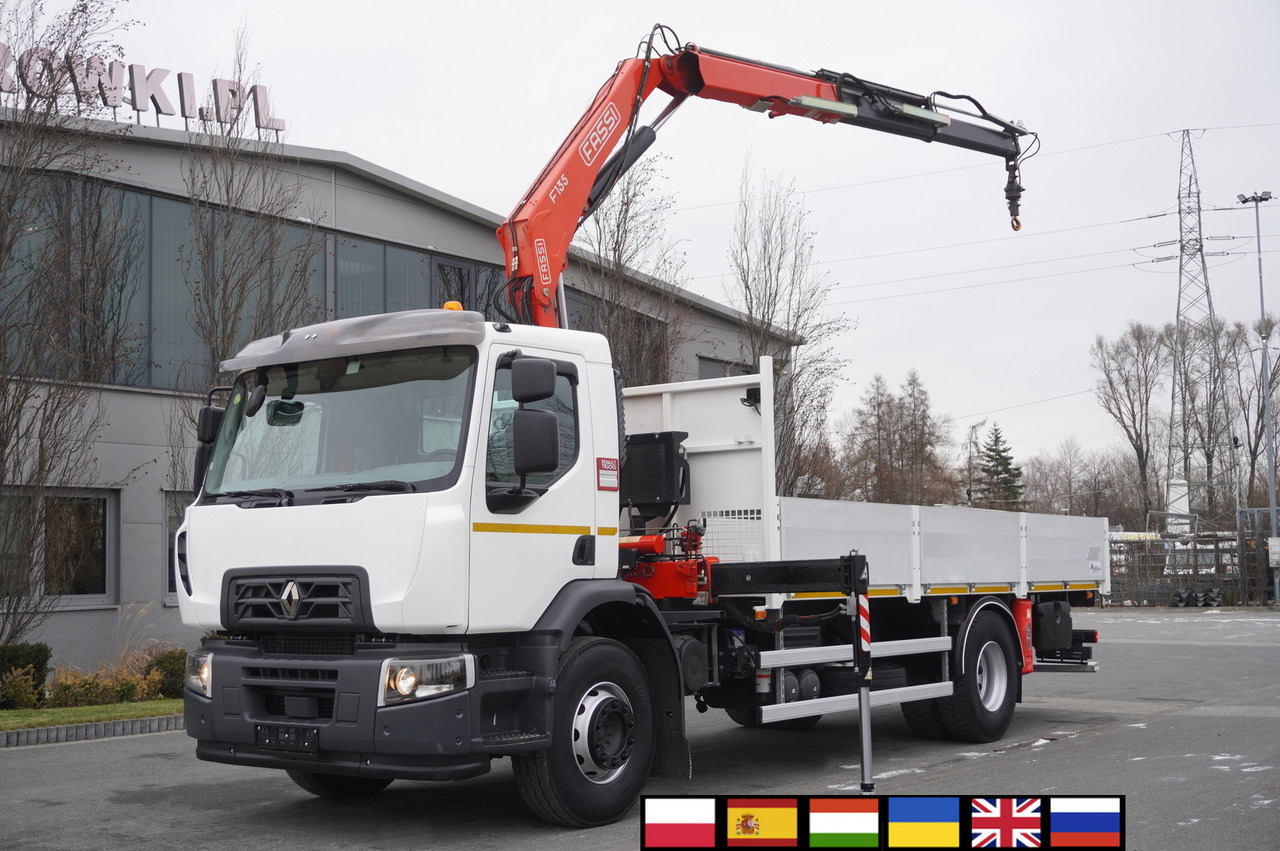RENAULT C280 DTI 8 / FASSI crane 5.6 T / 560 MTH / Remote control / Rotator / Flatbed 15 EPAL - Crane truck: picture 1 RENAULT C280 DTI 8 / FASSI crane 5.6 T / 560 MTH / Remote control / Rotator / Flatbed 15 EPAL - Crane truck: picture 1