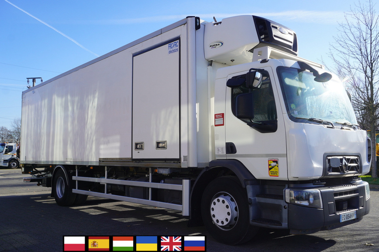RENAULT D19 Wide 4x2 E6 / Lamberet 22 EPAL refrigerator / Multitemperature / Carrier Supra 1250 MT - Refrigerator truck: picture 1 RENAULT D19 Wide 4x2 E6 / Lamberet 22 EPAL refrigerator / Multitemperature / Carrier Supra 1250 MT - Refrigerator truck: picture 1