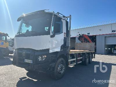 RENAULT C 380 2016 Atlas 172.3E Articulated B ... - Dropside/ Flatbed truck, Crane truck: picture 1 RENAULT C 380 2016 Atlas 172.3E Articulated B ... - Dropside/ Flatbed truck, Crane truck: picture 1