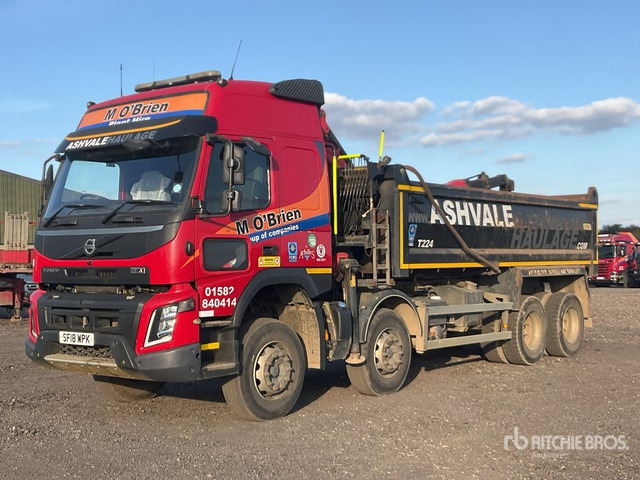 2018 Volvo FMX 8x4 Twin-Steer Sleeper Dump Truck with Crane - Tipper: picture 4 2018 Volvo FMX 8x4 Twin-Steer Sleeper Dump Truck with Crane - Tipper: picture 4