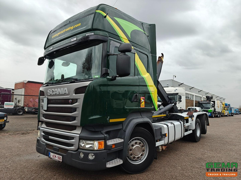 Scania R450 6x2/4 Topline Euro6A - HaakarmSysteem Marrel 26T - Standairco - LiftAs - Vangmuil - Dubbele Tanks - Hook lift truck: picture 1 Scania R450 6x2/4 Topline Euro6A - HaakarmSysteem Marrel 26T - Standairco - LiftAs - Vangmuil - Dubbele Tanks - Hook lift truck: picture 1
