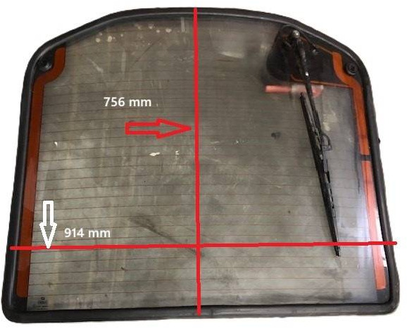 Back window for Linde - Window and parts for Material handling equipment: picture 1 Back window for Linde - Window and parts for Material handling equipment: picture 1