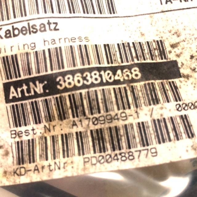 Wiring harness for Linde E16-20, Series 386 - Cables/ Wire harness for Material handling equipment: picture 5 Wiring harness for Linde E16-20, Series 386 - Cables/ Wire harness for Material handling equipment: picture 5