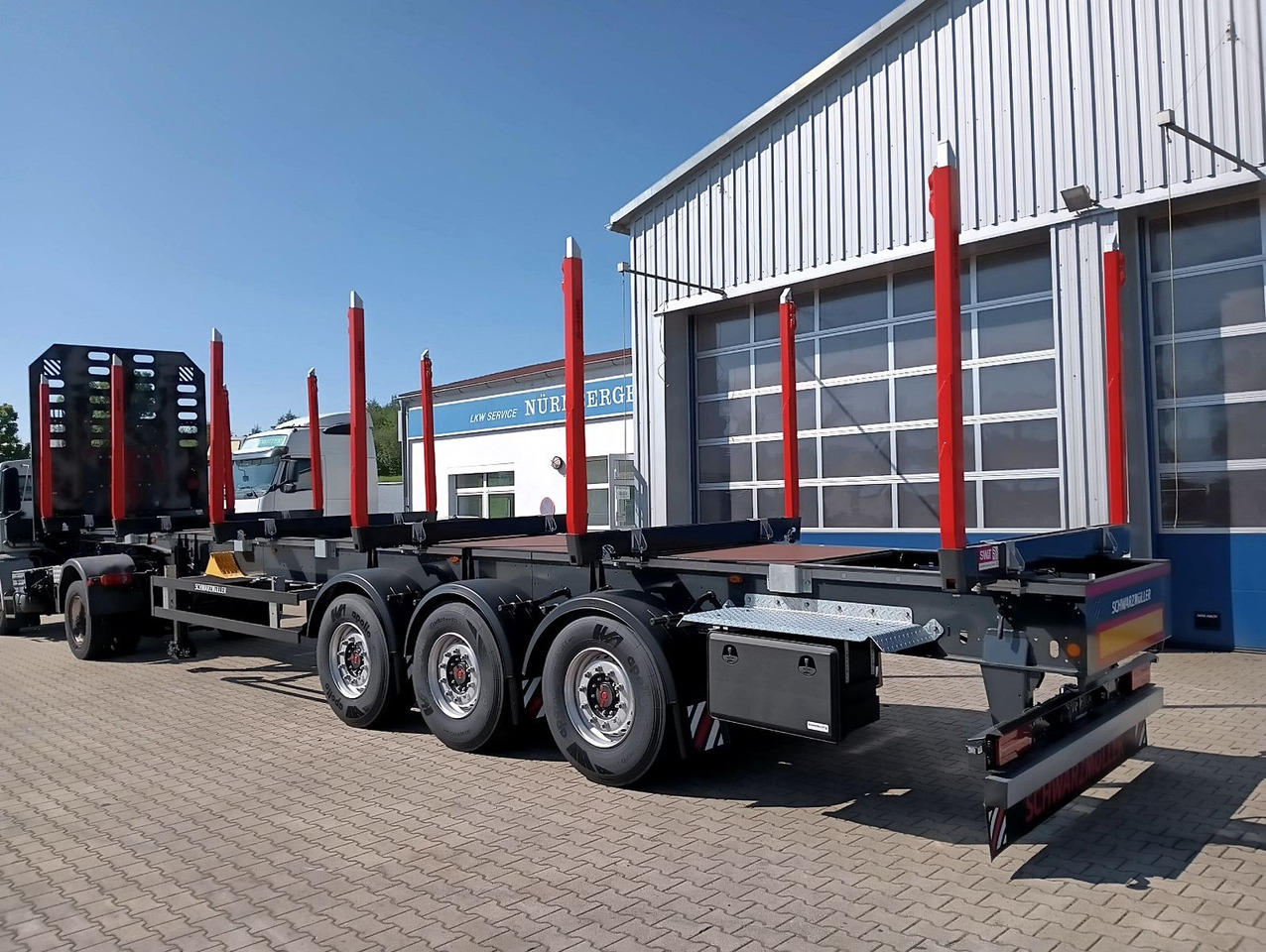 Schwarzmüller 3-A Rungensattel 6xExte144S 5560kg NEU sofort Schwarzmüller 3-A Rungensattel 6xExte144S 5560kg NEU sofort - Logging semi-trailer: picture 2 Schwarzmüller 3-A Rungensattel 6xExte144S 5560kg NEU sofort Schwarzmüller 3-A Rungensattel 6xExte144S 5560kg NEU sofort - Logging semi-trailer: picture 2