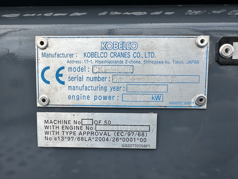 KOBELCO CKE900G-2 - 100 Ton Crawler Crane - Excellent Condition - Crawler crane: picture 5 KOBELCO CKE900G-2 - 100 Ton Crawler Crane - Excellent Condition - Crawler crane: picture 5