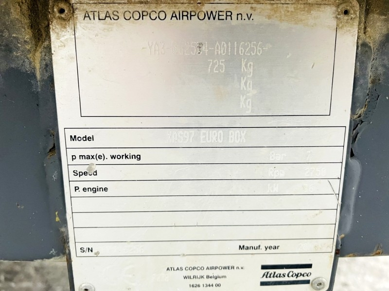 Atlas Copco XAS97 (3882) - Air compressor: picture 3 Atlas Copco XAS97 (3882) - Air compressor: picture 3