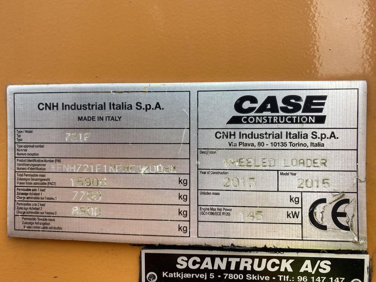 Wheel loader Case 721F: picture 11