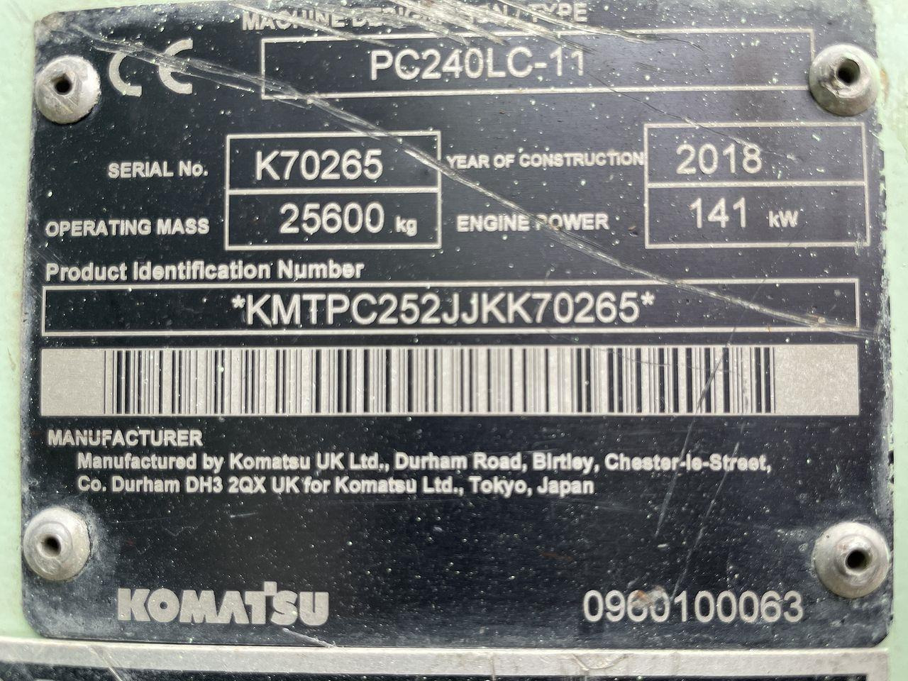 Crawler excavator Komatsu PC240LCD-11: picture 14