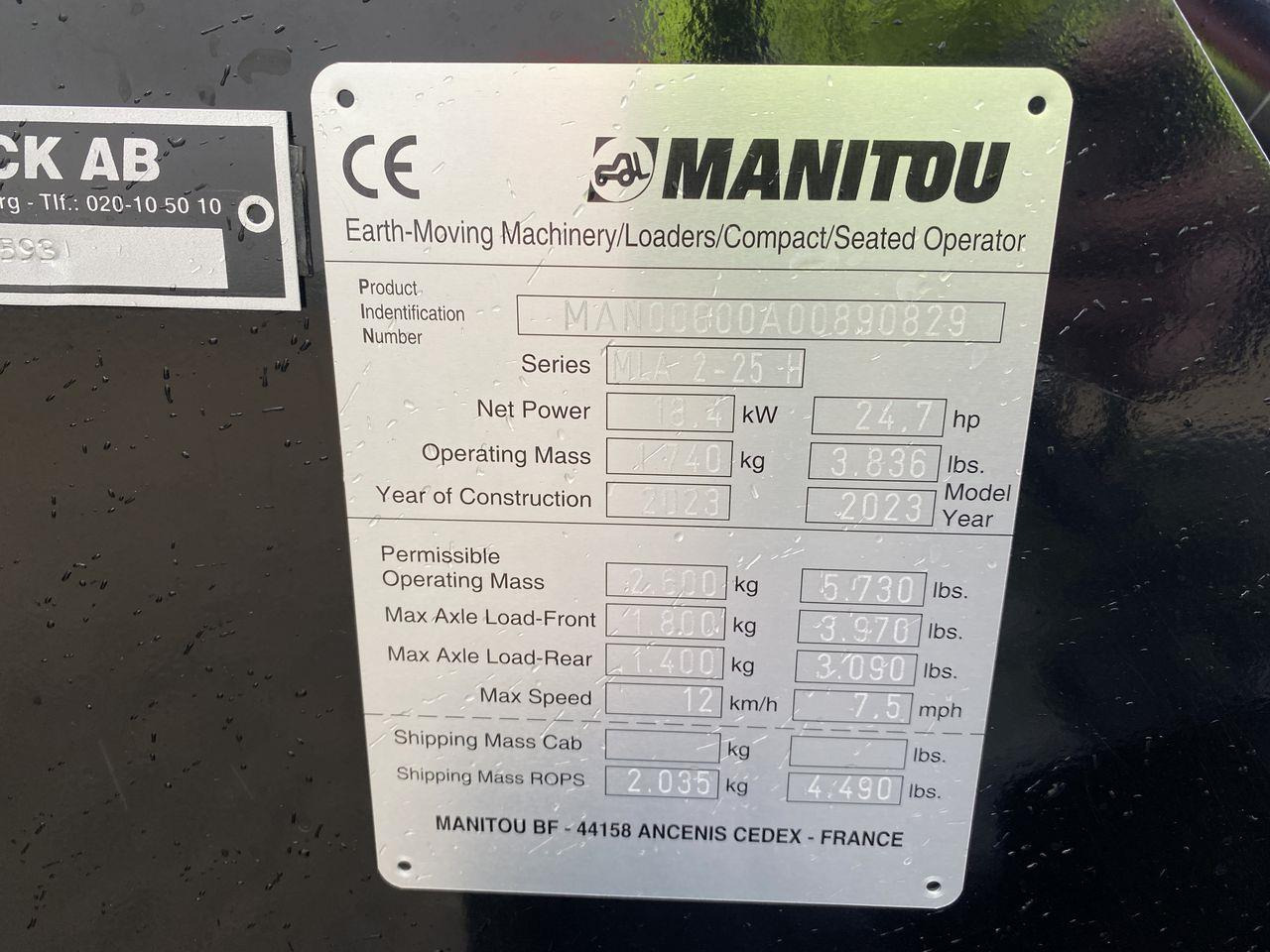 Leasing of  Manitou MLA 2-25H 4P Manitou MLA 2-25H 4P: picture 10
