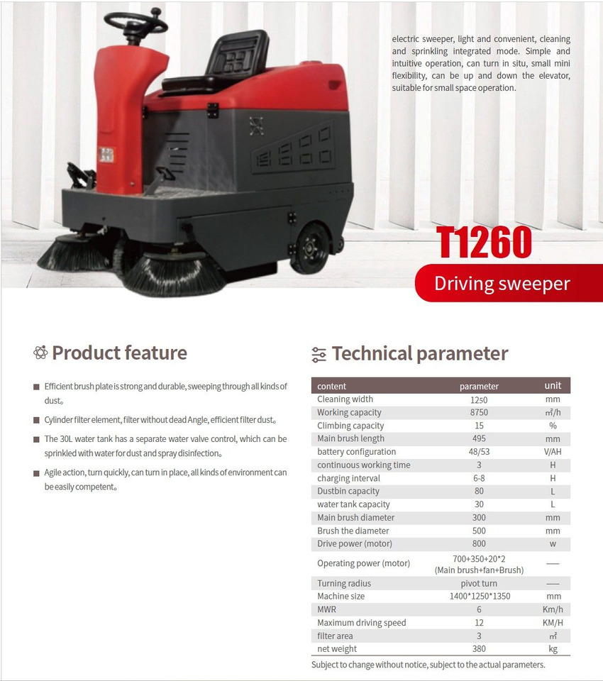 EP T1260 - Industrial sweeper: picture 1 EP T1260 - Industrial sweeper: picture 1