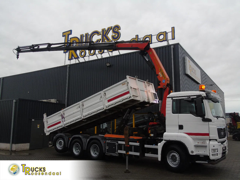MAN TGS 35.440 + PALFINGER PK23.001eh + 8x4 + tridem steering + euro 5 + REMOTE - Tipper, Crane truck: picture 1 MAN TGS 35.440 + PALFINGER PK23.001eh + 8x4 + tridem steering + euro 5 + REMOTE - Tipper, Crane truck: picture 1